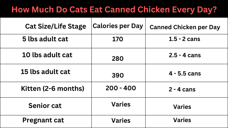 How Much Canned Chicken Should I Feed My Cat?